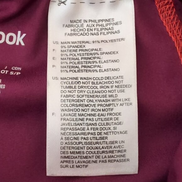 3/$20 Reebok Athletic Leggings Compression Workout Logo Contoured Gym Sporty - Picture 10 of 11